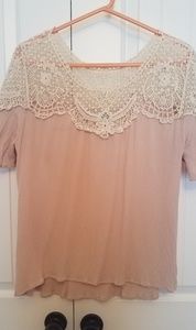 Women's floral knit blouse